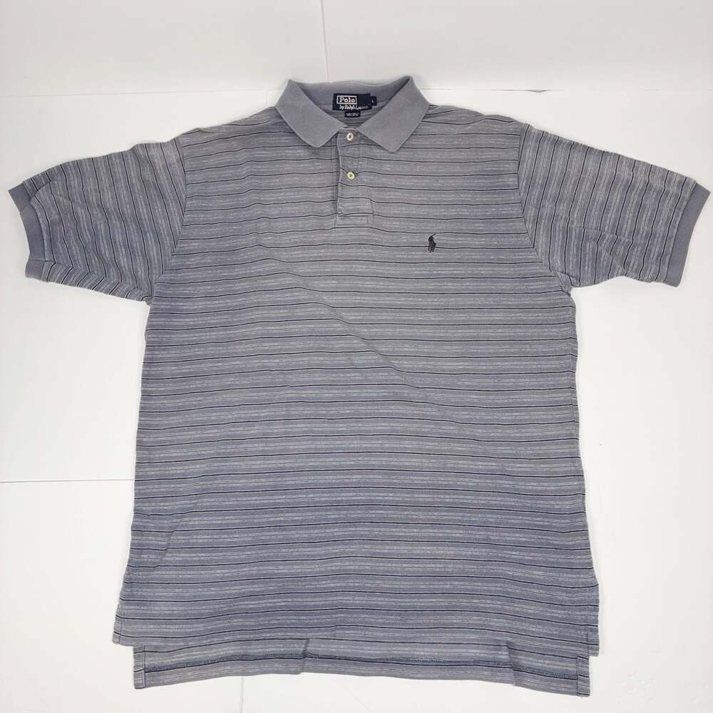 Polo by Ralph Lauren Men's Size Large Striped Short Sleeve Polo Shirt